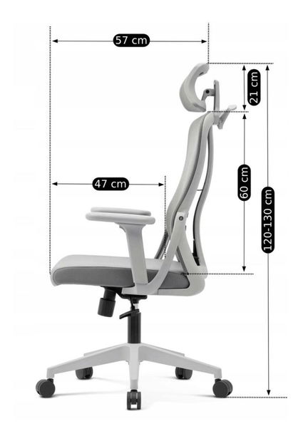 Fotoliu birou Juzgado (gri) 