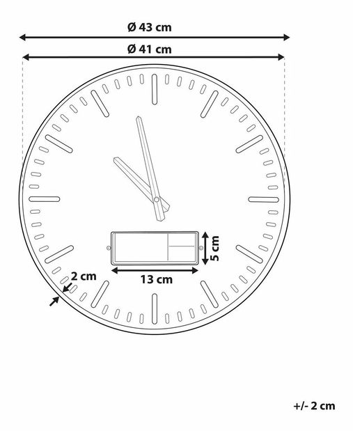 Zidni sat BUGRA (smeđa + zlatna)