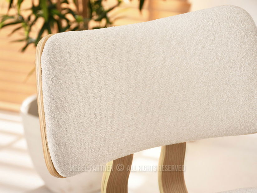 Stolička Heindrich (krémová + dub)