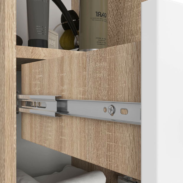 Dulap bucătărie Fulgor 2D 1SZ 1W (stejar sonoma + alb)