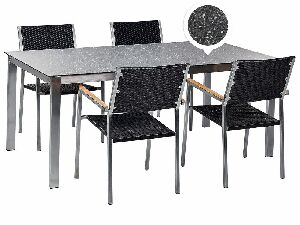 Set mobilier de grădină Cleopatra (ratan negru)