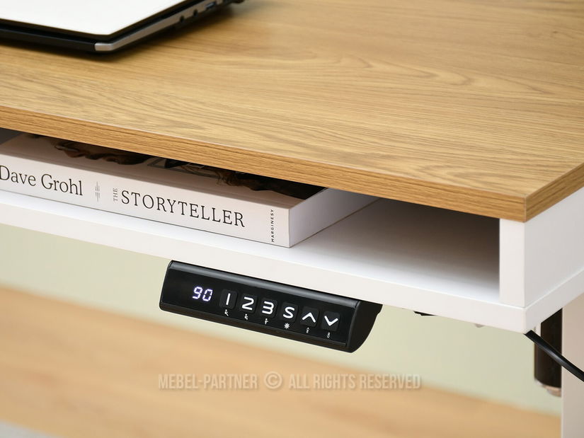 PC asztal Osto 100 (fehér tölgy + fehér)