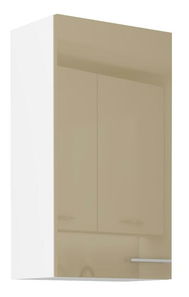 Dulap superior de bucătărie Lavera 50 G-90 1F (Cadru: alb + front: cappucino lucios)