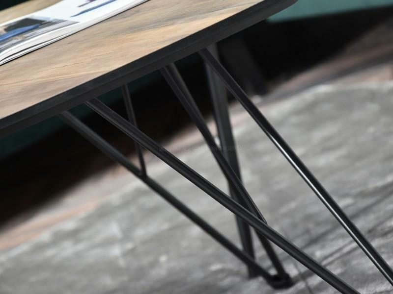 Konferenčný stolík Petal Zest Xl (orech + čierna)