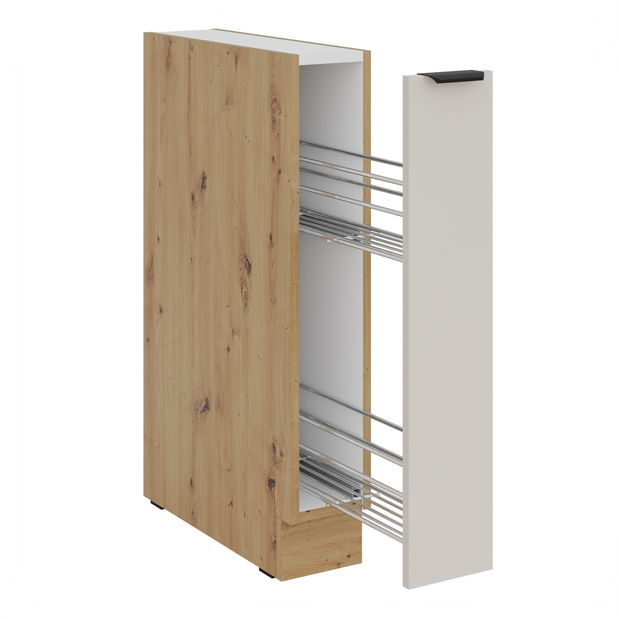 Dulap inferior de bucătărie Sayla 15 D CARGO BB (cashmir + Stejar artisan)