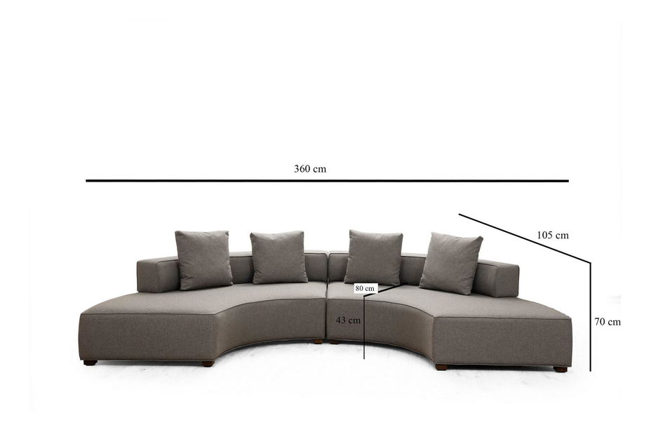 Colțar Gondulatta 3 (gri)