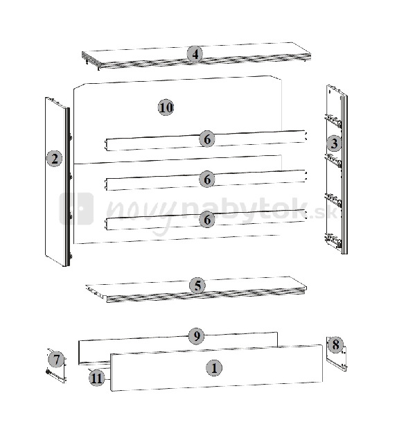 Komoda BRW DOORS HKOM4S 9/12 