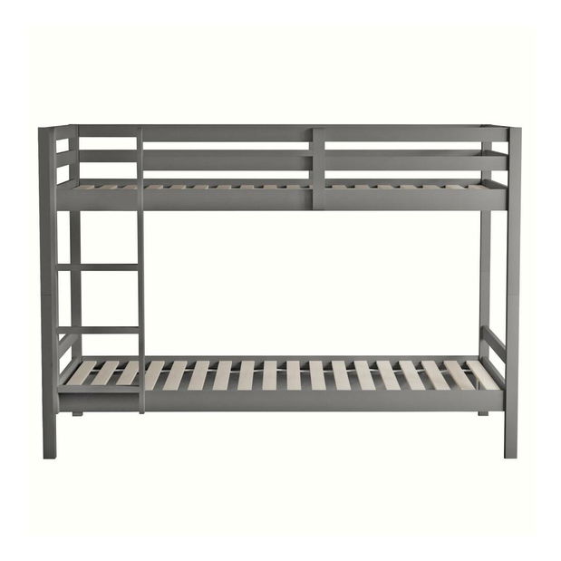 Pat etajat pentru copii 90 cm Invocato (gri) (cu somieră)