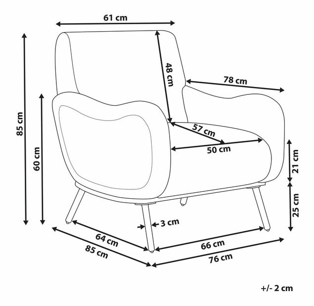 Fotel Avery (mustár)