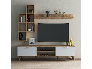 Mobilier living Lavune 2 (alb + pin atlantic) 