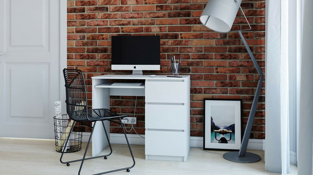 PC stolík Leslimanos 1 (biela) (P)