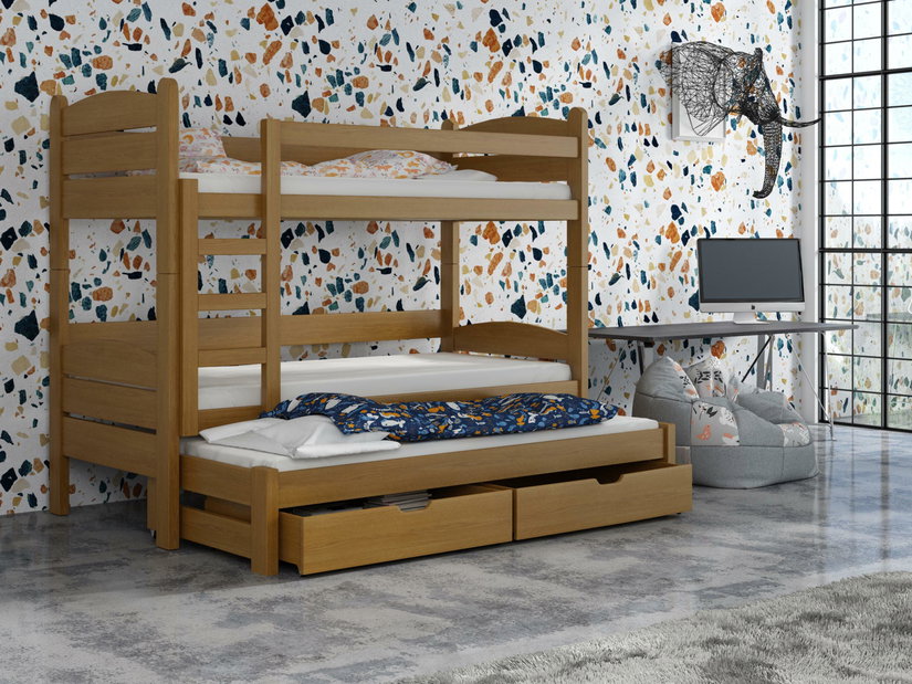 Detská poschodová posteľ 90 cm Celsa (dub)