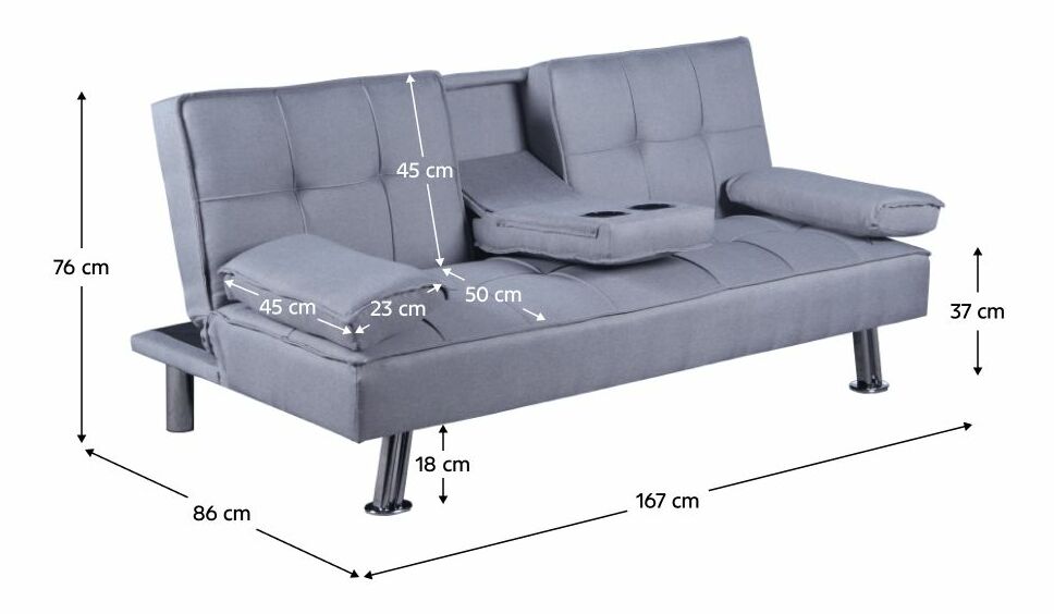 Canapea GOLDIE (Gri)