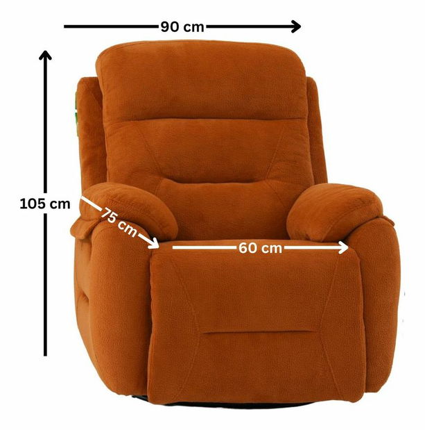 Polohovateľné kreslo Comforto E (červená)