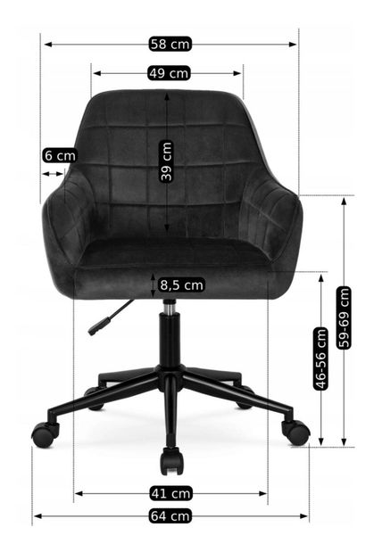 Kancelárske kreslo Levanto (čierna) 