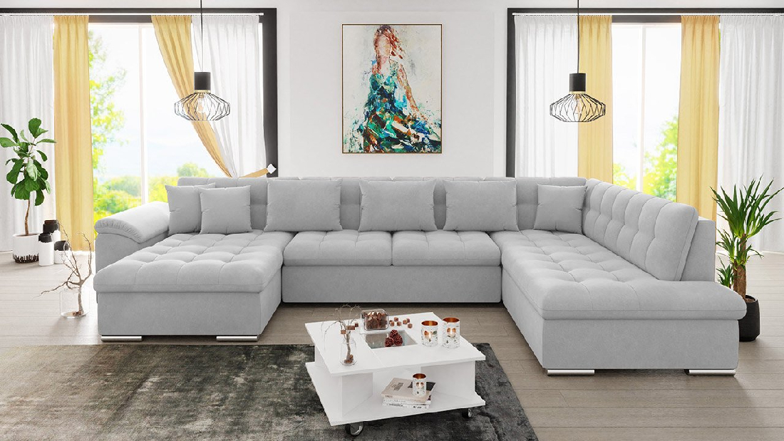 Kutna sofa Talina s funkcijom spavanja (lijeva U) (Uttario Velvet 2973)