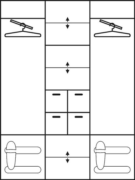 Šatníková skriňa Balintore 150 (so zrkadlom)