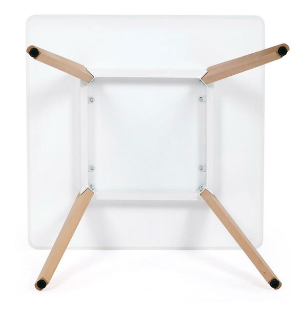 Masă sufragerie Dejamos (alb) (pentru 2 persoane)