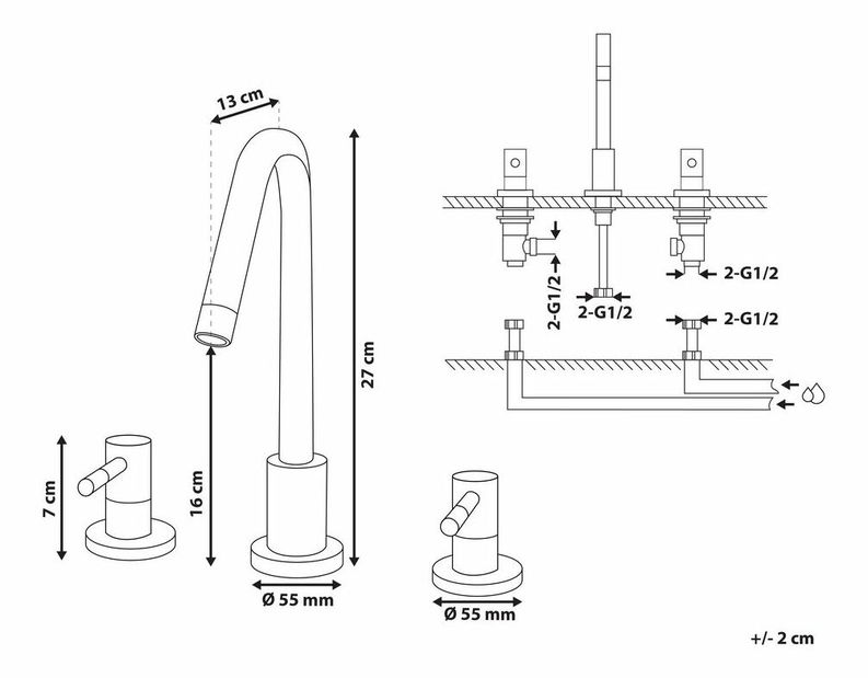 Robinet apă Kalza (auriu)