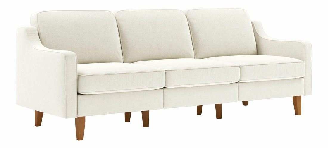 Pohovka trojsedačka Robia E (smotanová + orech)