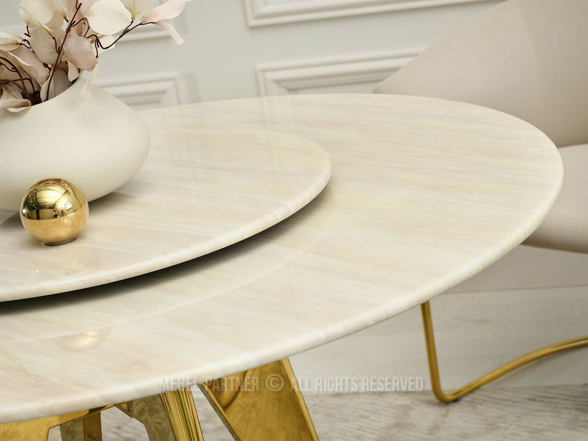 Masă sufragerie Aerosoles (bej + auriu)