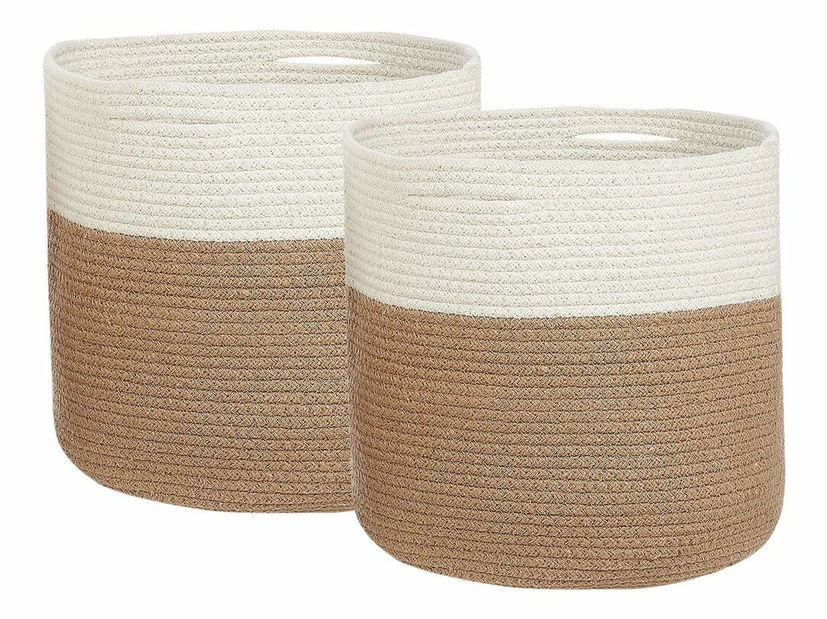 Set 2 buc coșuri depozitare Anping (bej)