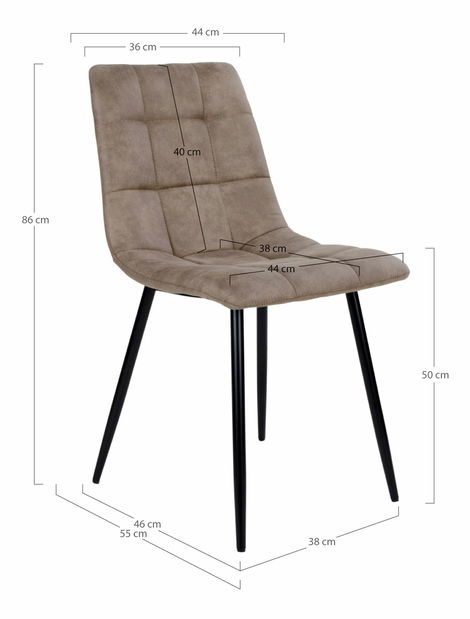 Jedálenská stolička Miveria 1 (hnedá)