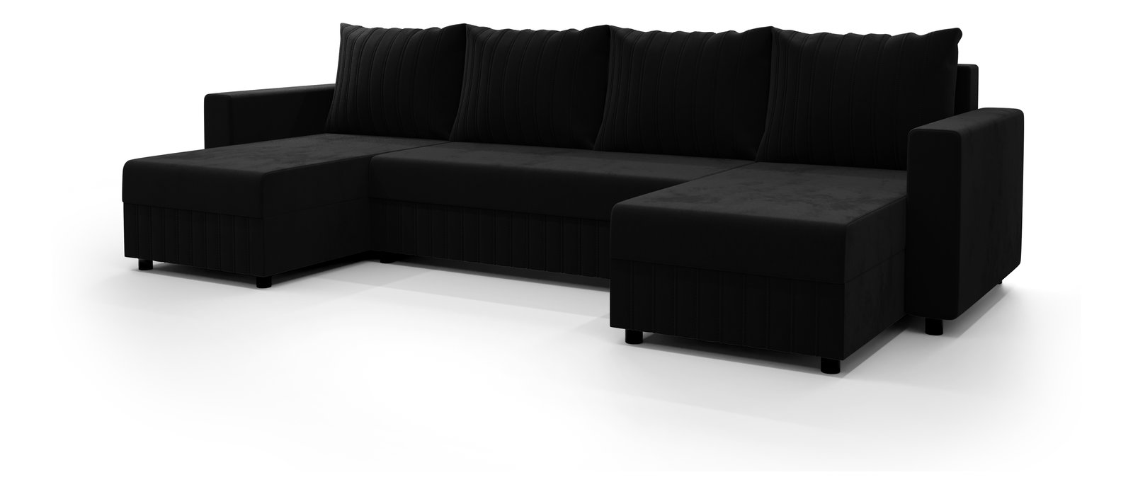 Rohová sedacia súprava U Peak U Bis (čierna)