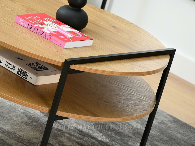 Măsuță de cafea Dario (stejar + negru)