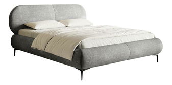 Franciaágy 160 cm Octave 160B (ágyráccsal) (szürke + fekete) 