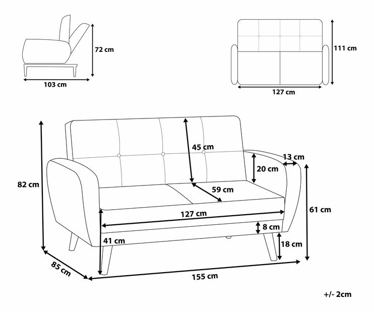 Sedacia súprava Flong (čierna) *bazár