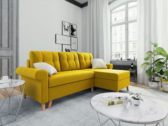 Függöny (2 db.) 140x250 cm Elssa (fehér + sárga) *Kiárusítás