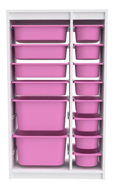 Organizator za igračke Dremonka 6 (ružičasta + bijela)