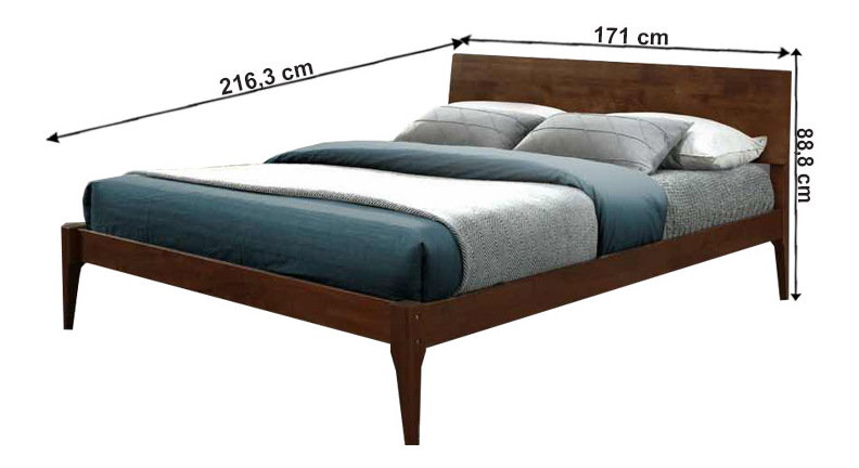 Manželská posteľ 160 cm Bredo (s roštom)