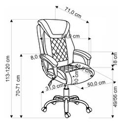 Irodai fotel Helter (fekete) 