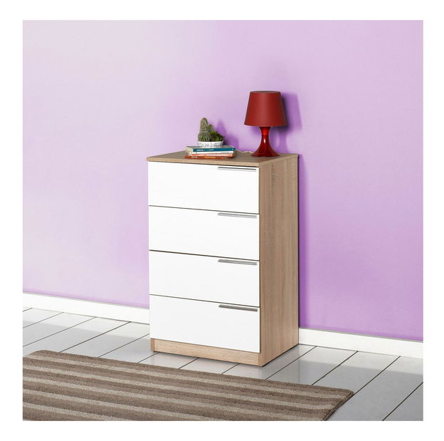 Komoda Memaki 2 (dub sonoma + biela) 