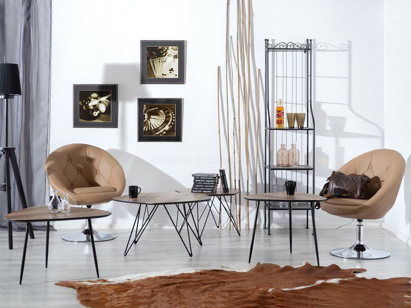 Măsuță de cafea Rossi Xl (nuc + negru)