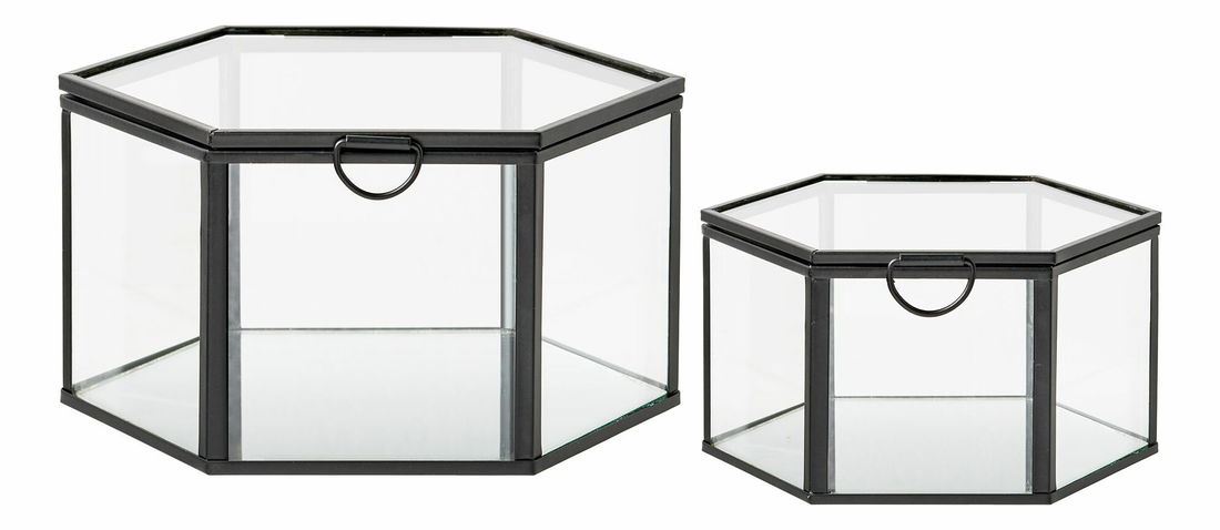 Úložný box 2 ks Tuveta (číra + čierna)