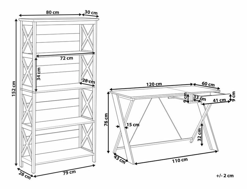 Kancelárska zostava Frida (biela)