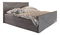 Franciaágy  Boxspring 200 cm Milagros 4 (szürke) (matraccal és tárolóhellyel)