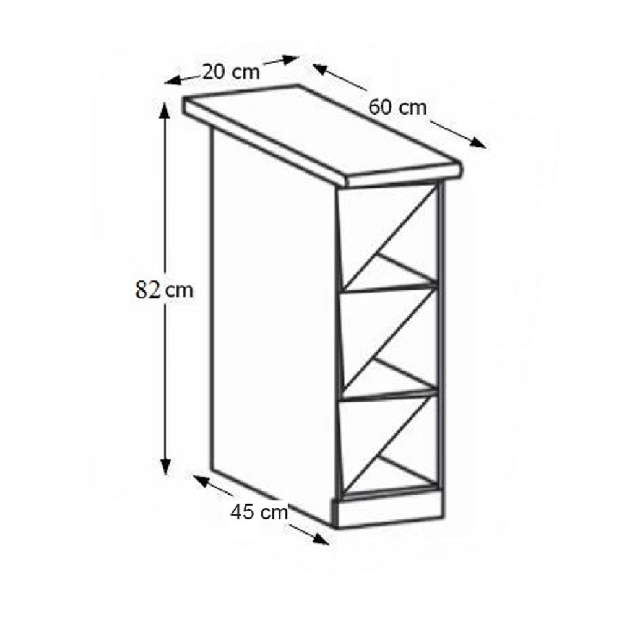 Alsó konyhaszekrény Regnar D20W 