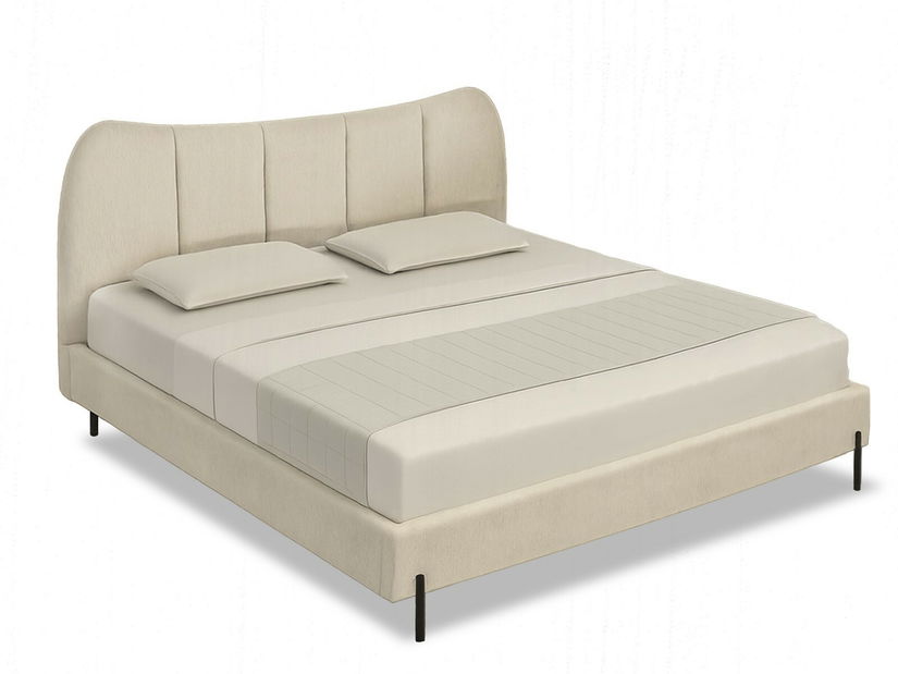 Pat matrimonial 180 cm Golpe 180 (bej + negru)