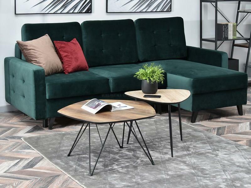 Konferenčný stolík Petal Zest Xl (orech + čierna)