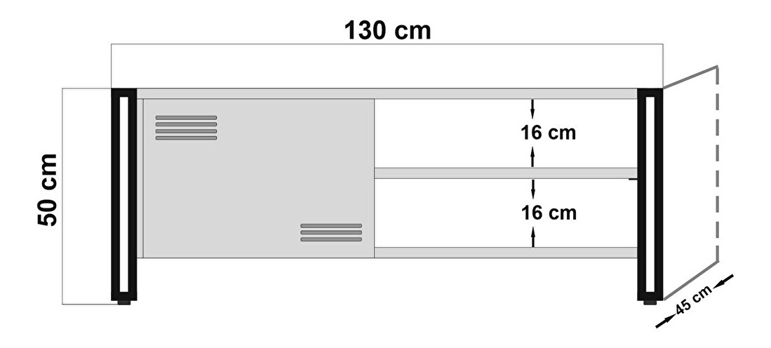 TV stolík/skrinka Cosia F