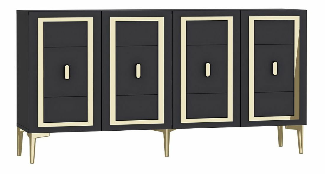 Skrinka Orino 1 (antracit + zlatá)