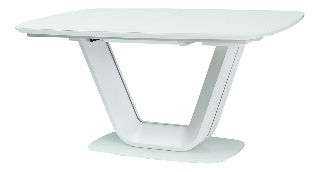 Rozkladací jedálenský stôl 140-200 cm Amanda (biela + biela) (pre 8 a viac osôb)