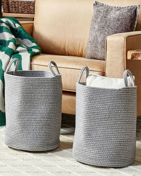 Set 2 ks úložných košov Seaton (sivá) 