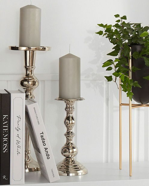 Svietnik 24 cm BOSHAT (strieborná)