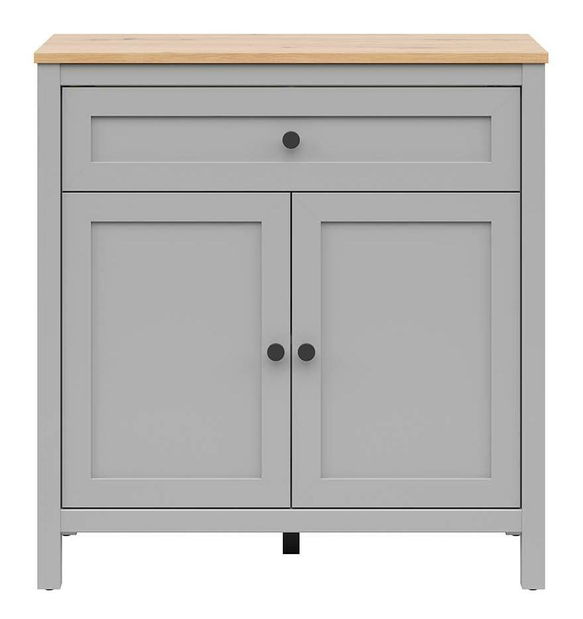 Komód Salga 2 (sarkvidéki szürke + artisan tölgy) 