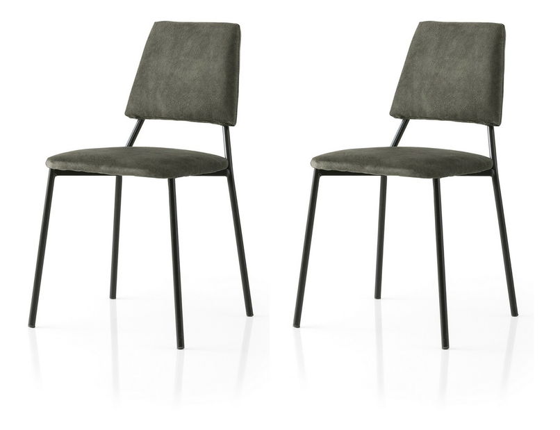 Set 2 buc. scaune bucătărie Limeta V2 (Negru + antracit)